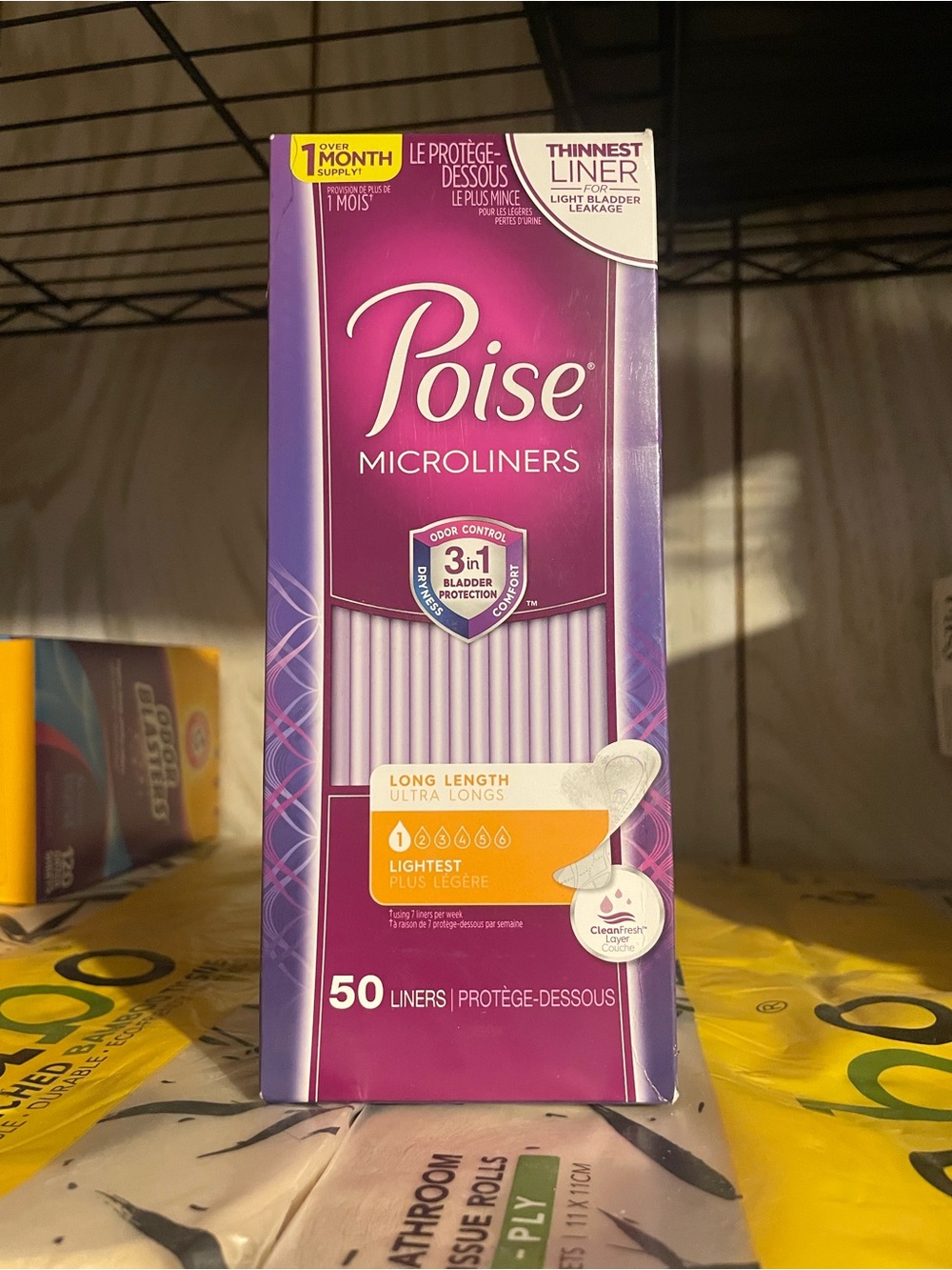 Poise Microliners Long Length Liners - Purple